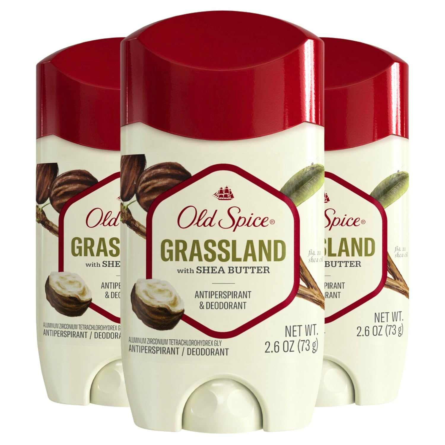 Old Spice Men Antiperspirant Deodorant Grassland with Shea Butter