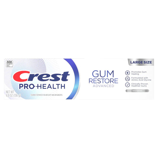 Crest Pro-Health Advanced Gum Care Toothpaste, Whitening, 4.8 Oz Large Size (Pack of 3)